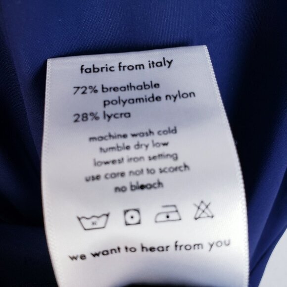 Porto San Francisco Midi Dress Sleeveless Navy Blue Stretch Pleated sz XL Preppy - Picture 11 of 13